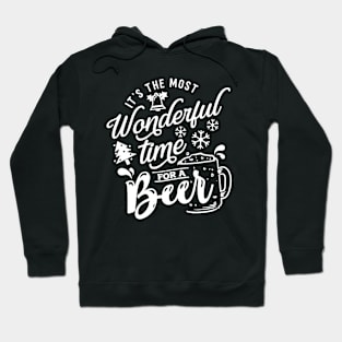 Beer Lover - It's The Most Wonderful Time For A Beer Santa Christmas Hoodie